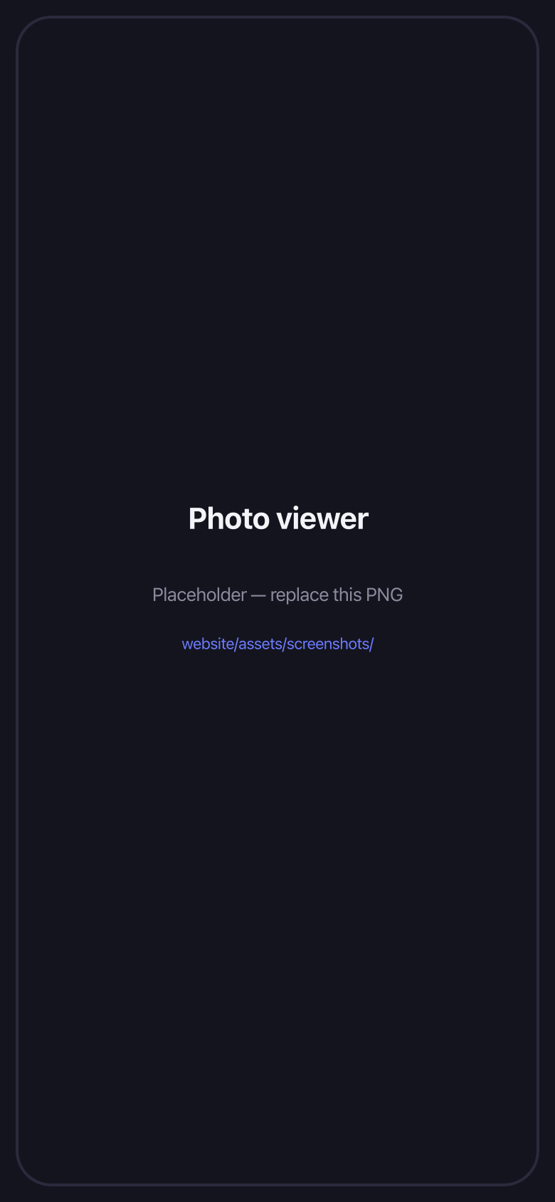 VaultX full-screen photo viewer